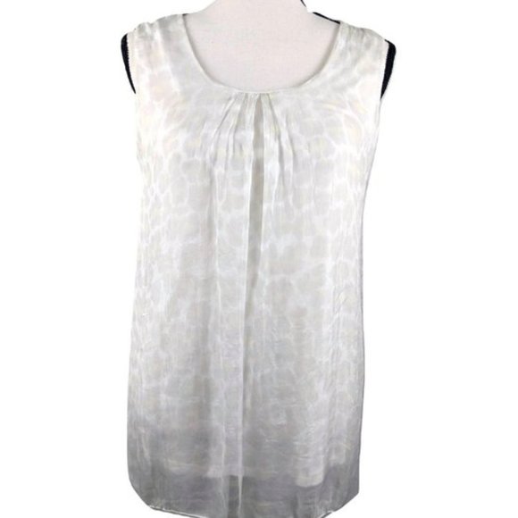 Sheer Sleeveless Blouse - Lined Pure Silk - Picture 1 of 3